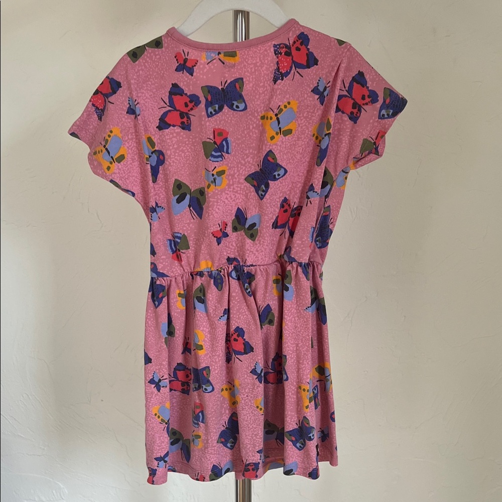 Kids' Pink Butterfly Print Dress - Picture 6 of 6